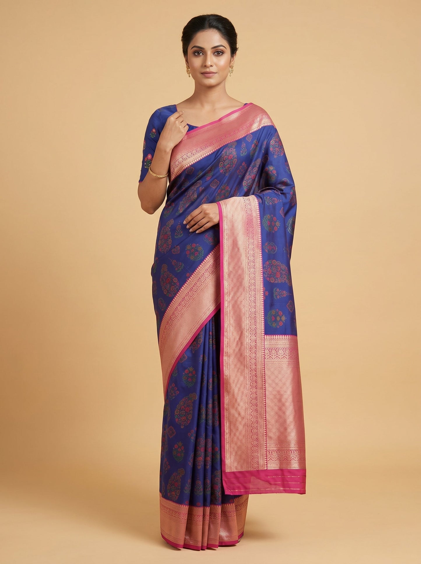 Orchid Border Purple Handloom Saree