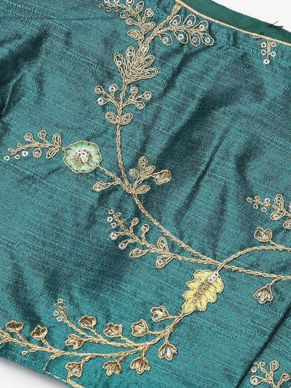 Tulsi Art Off-White Semi-Stitched Myntra Lehenga & Unstitched Blouse With Dupatta