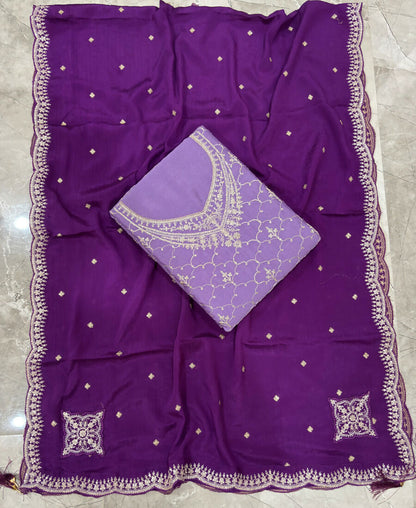 KC Designer Lilac 3 Piece Salwar Suit For Women Indian Wear