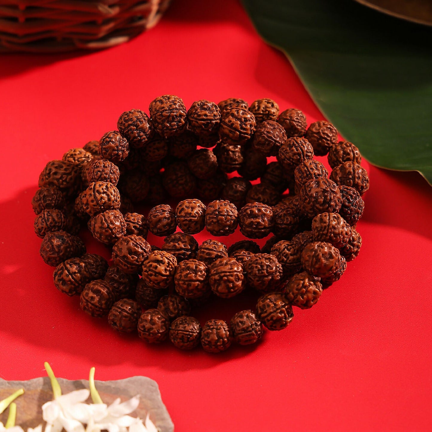 Pujashree Rudraksh Mala Large  Traditional Prayer Mala for Spiritual Healing, Chanting & Devotion