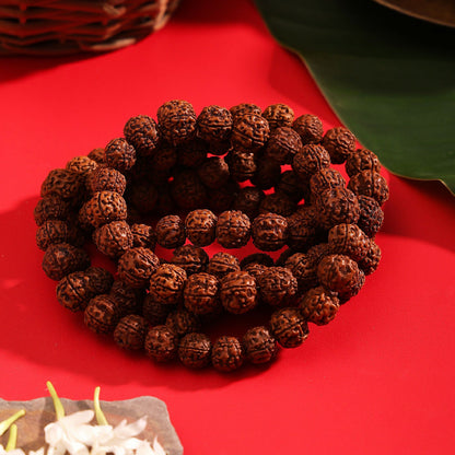 Pujashree Rudraksh Mala Large  Traditional Prayer Mala for Spiritual Healing, Chanting & Devotion