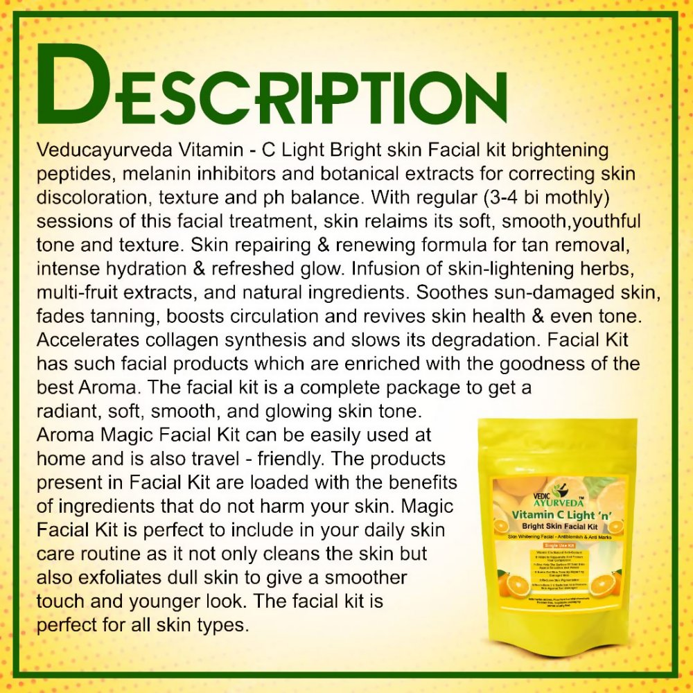 VedicAyurveda Vitamin C Light 'n' Bright Skin Facial kit