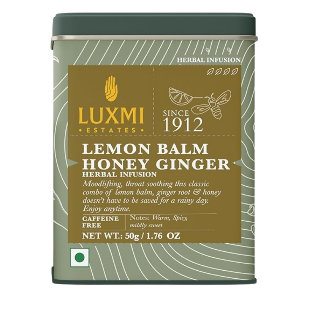Luxmi Estates Lemon Balm Honey Ginger Herbal Infusion