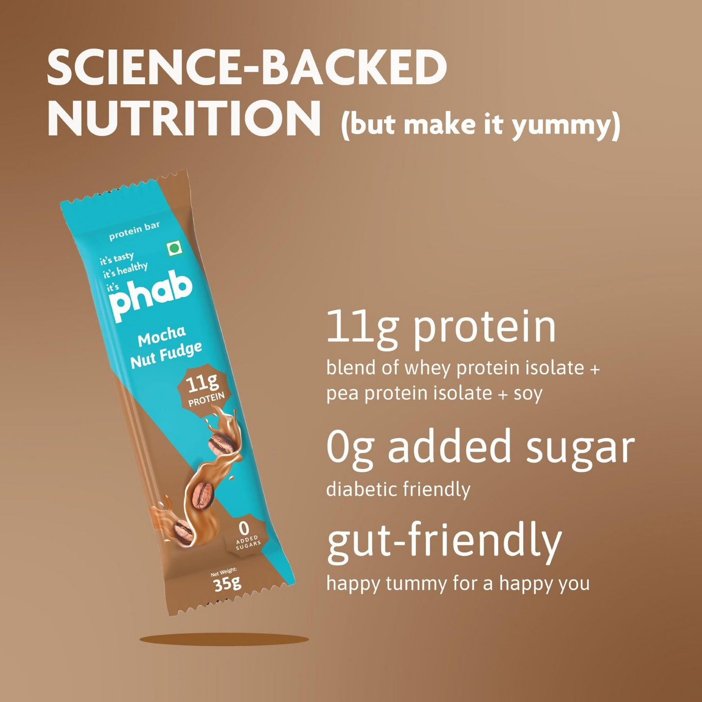 Phab Protein Bars With Protein Mocha Nut Fudge