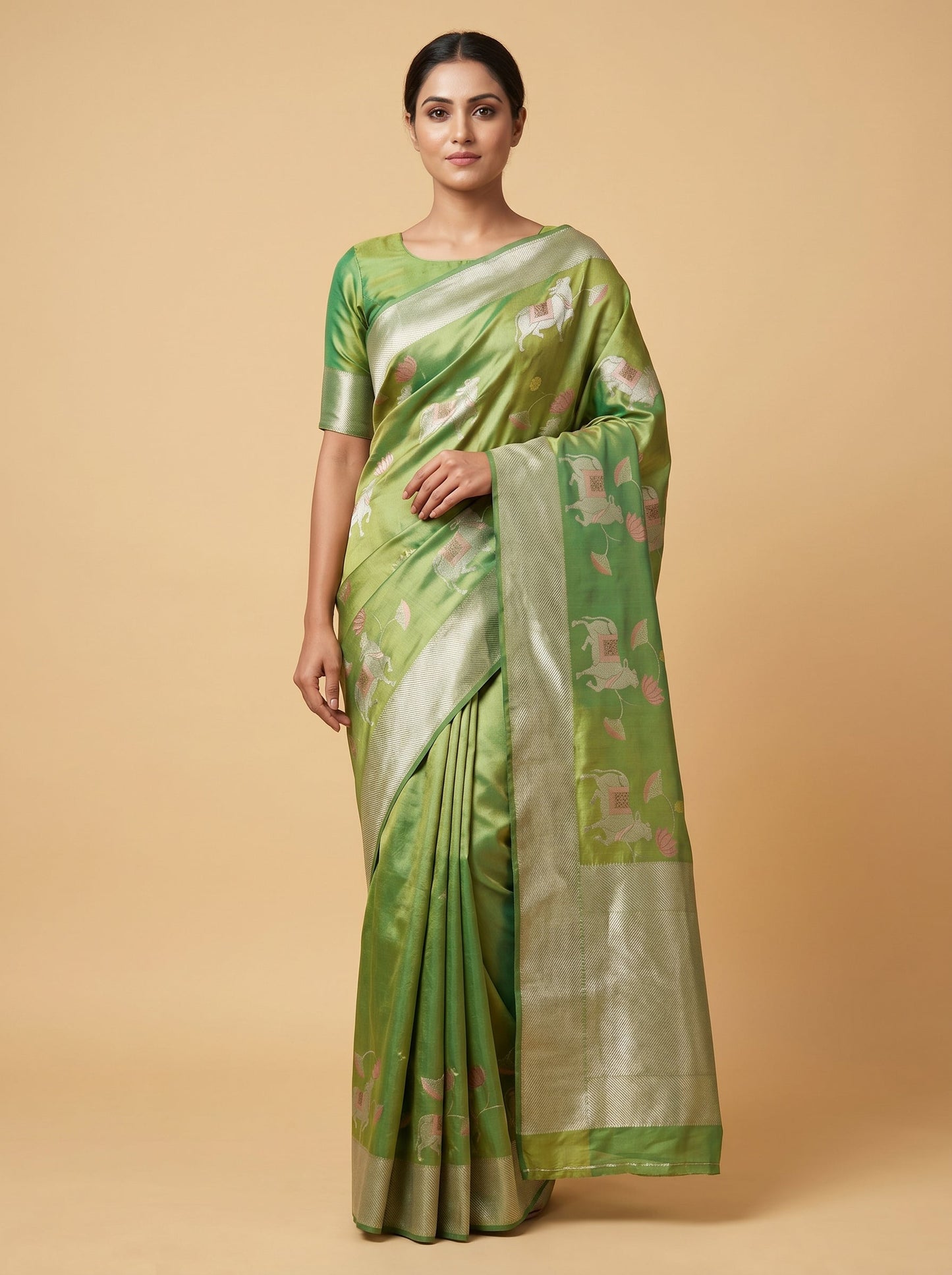 Pastel Green Airy Drape Handloom Saree