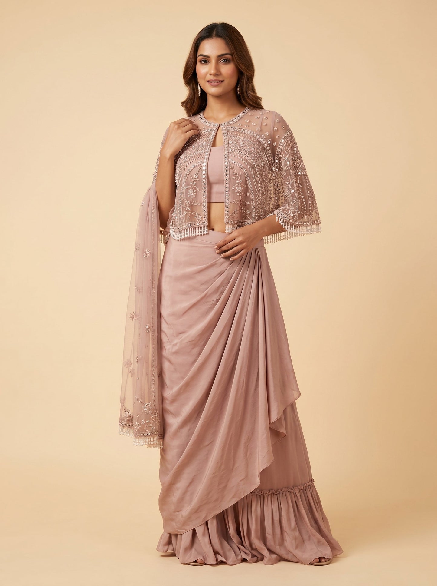 Peach Flow Cape Set