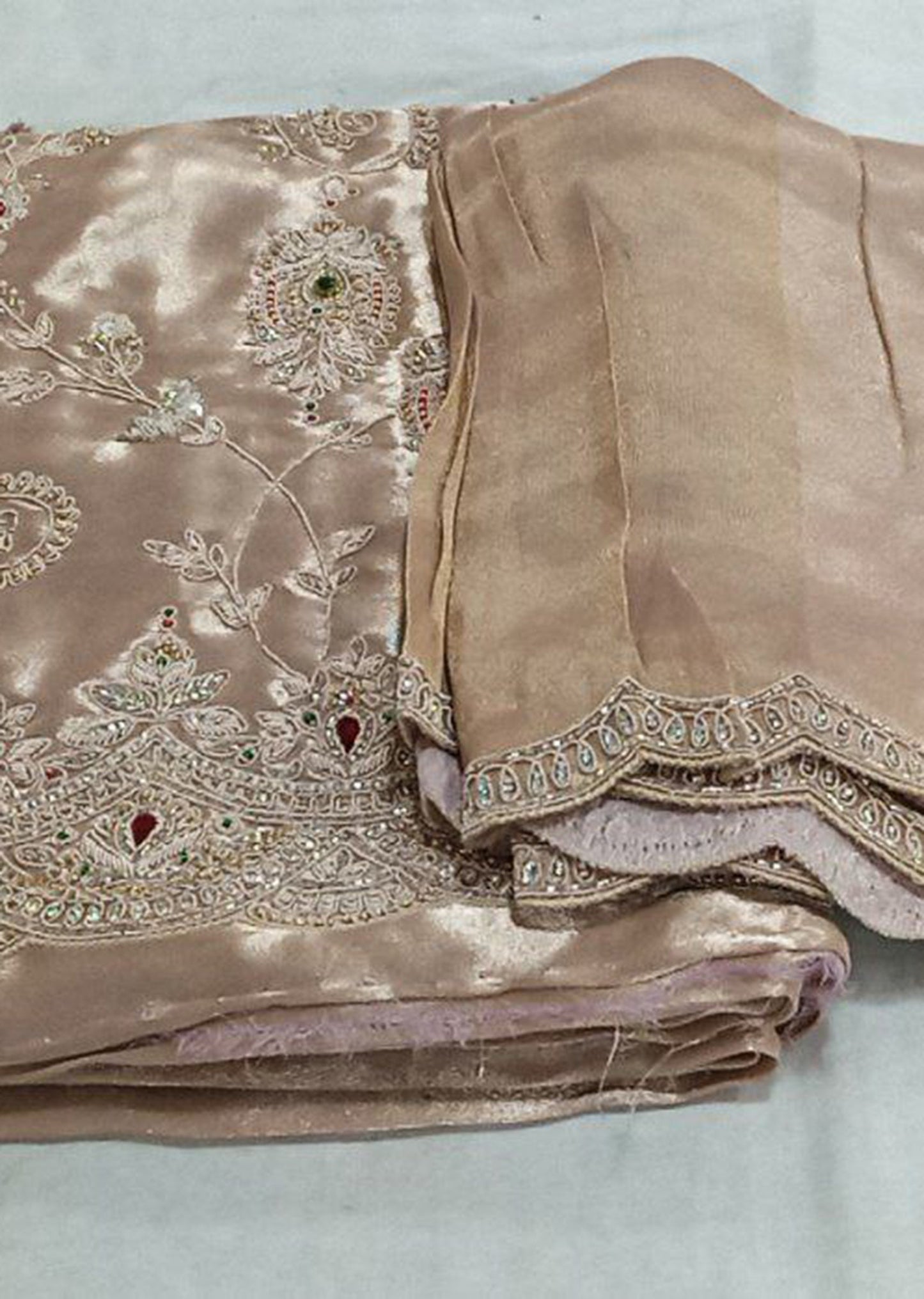 Peach Glow Dress Material