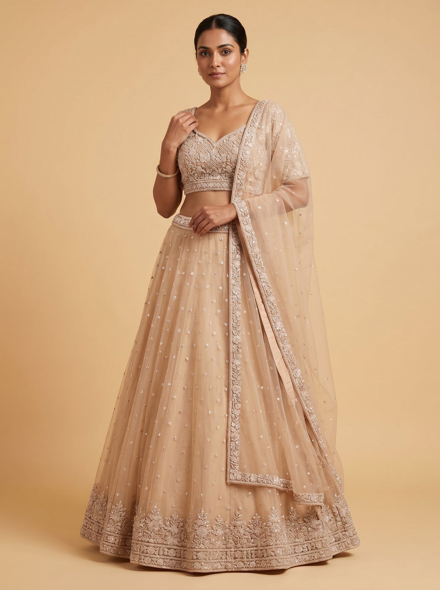 Peach Radiance Lehenga