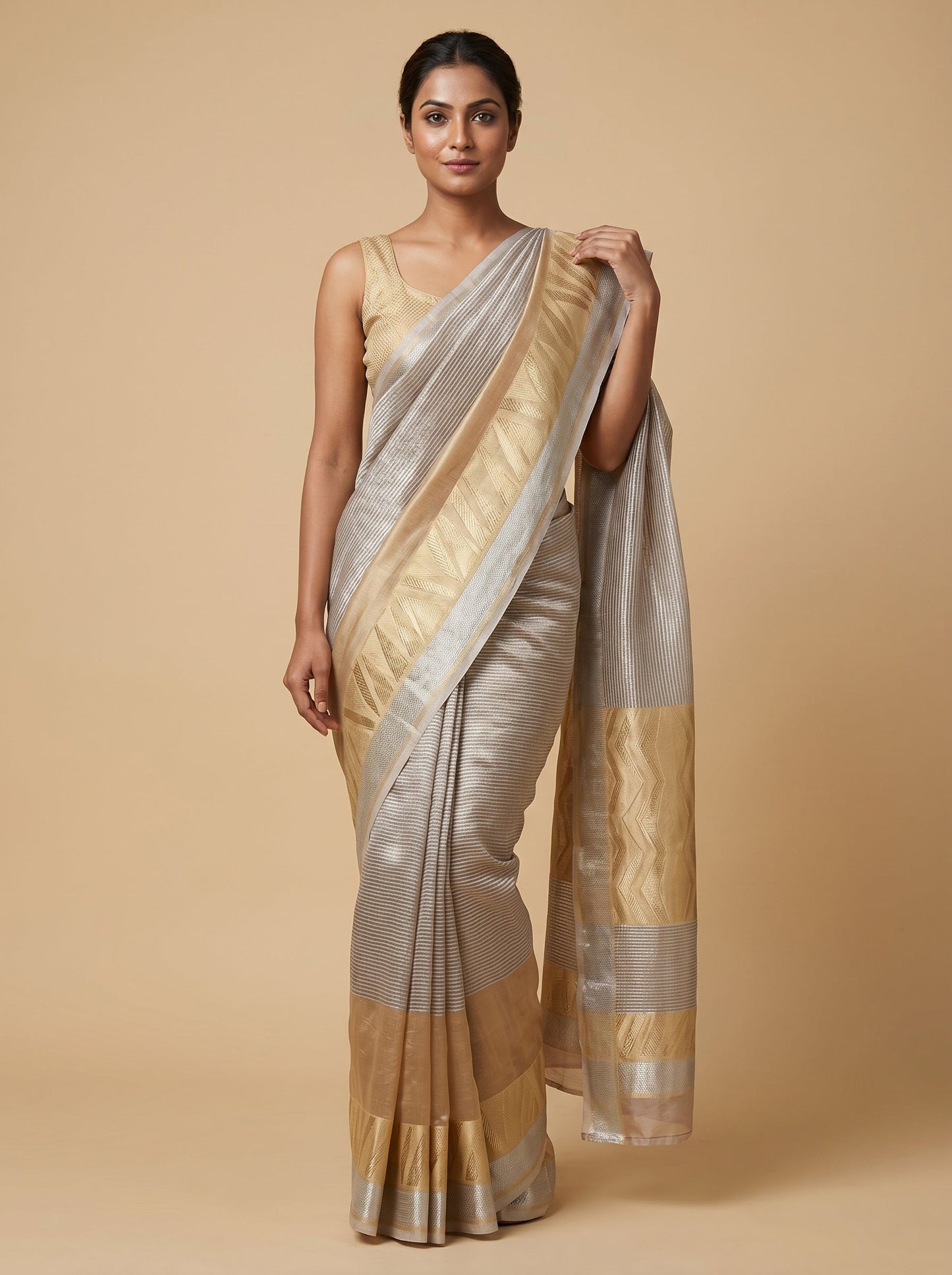Peach Subtle Handloom Saree