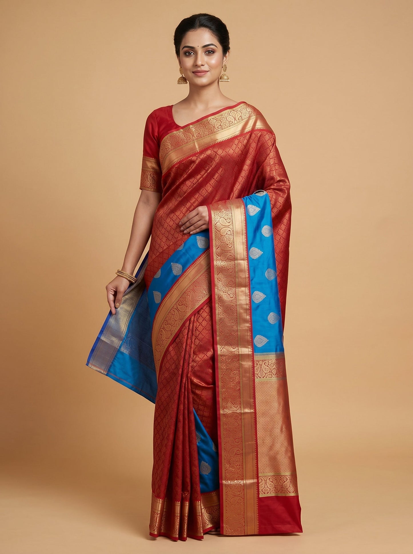 Peacock Blue Radiance Saree