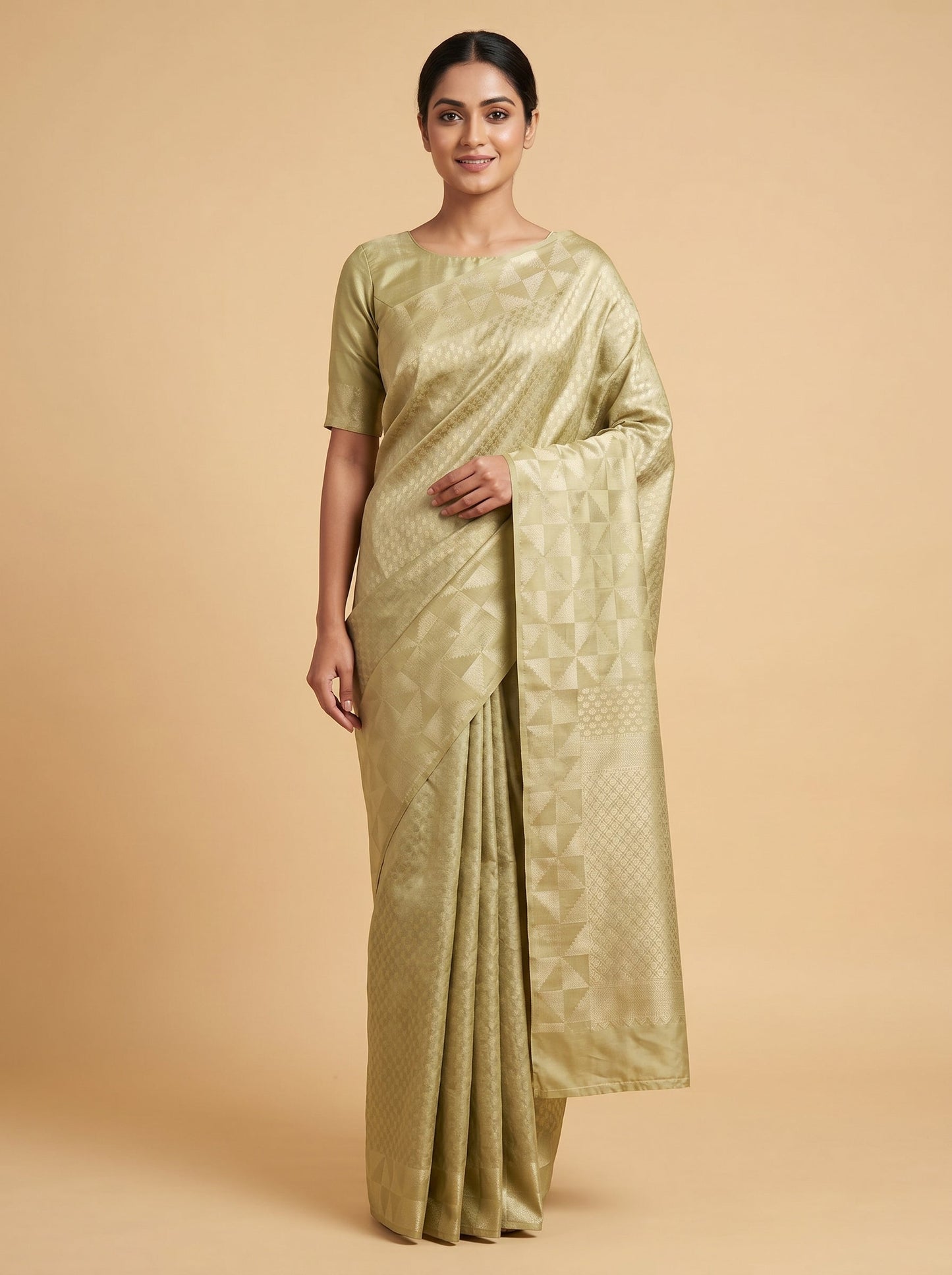 Pearl Cream Weave Saree