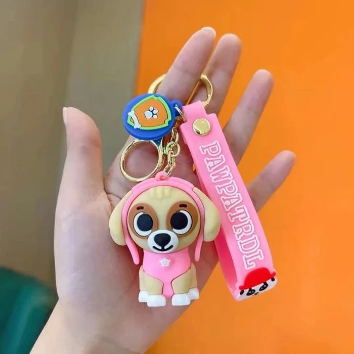 Paw Patrol Skye Lanyard Keychain | Pink-Brown | Silicone Keychain | High Quality |