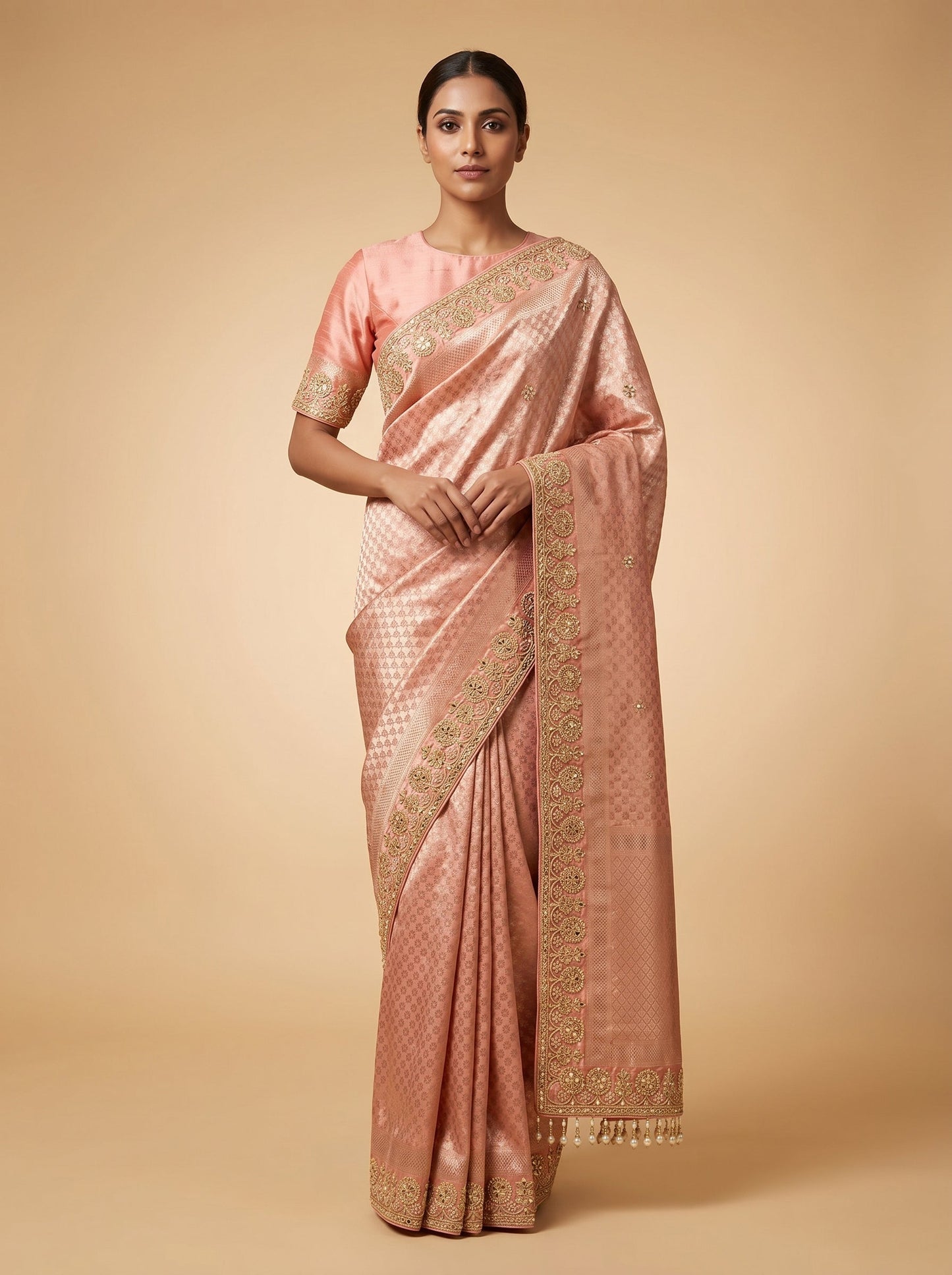 Petal Blush Embroidered Saree