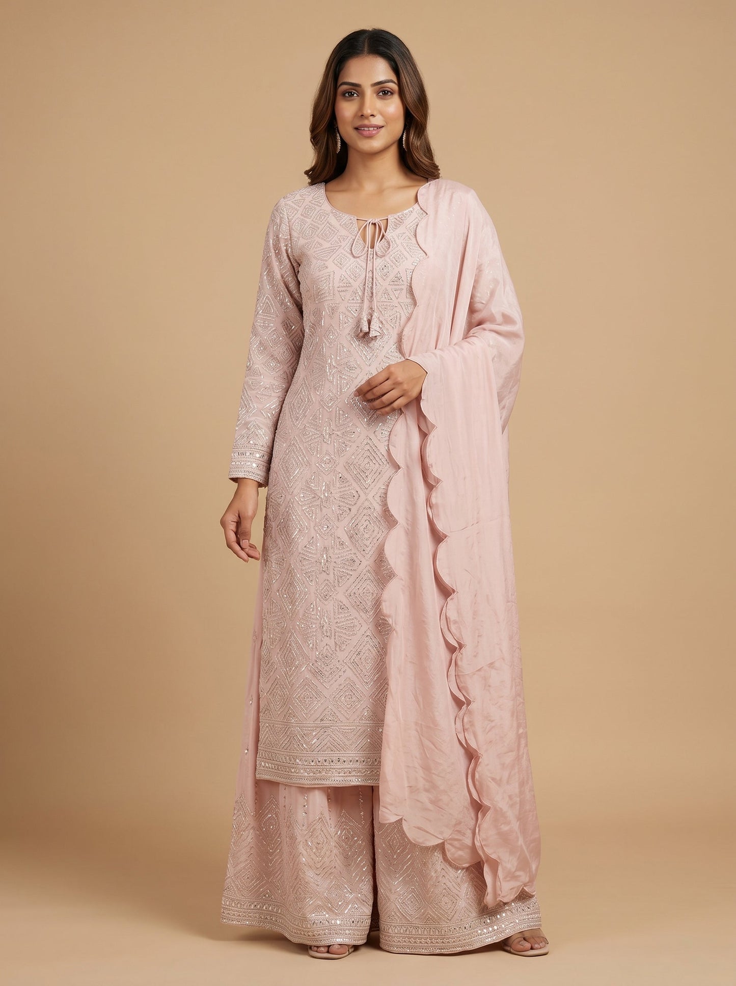 Petal Blush Sharara Set