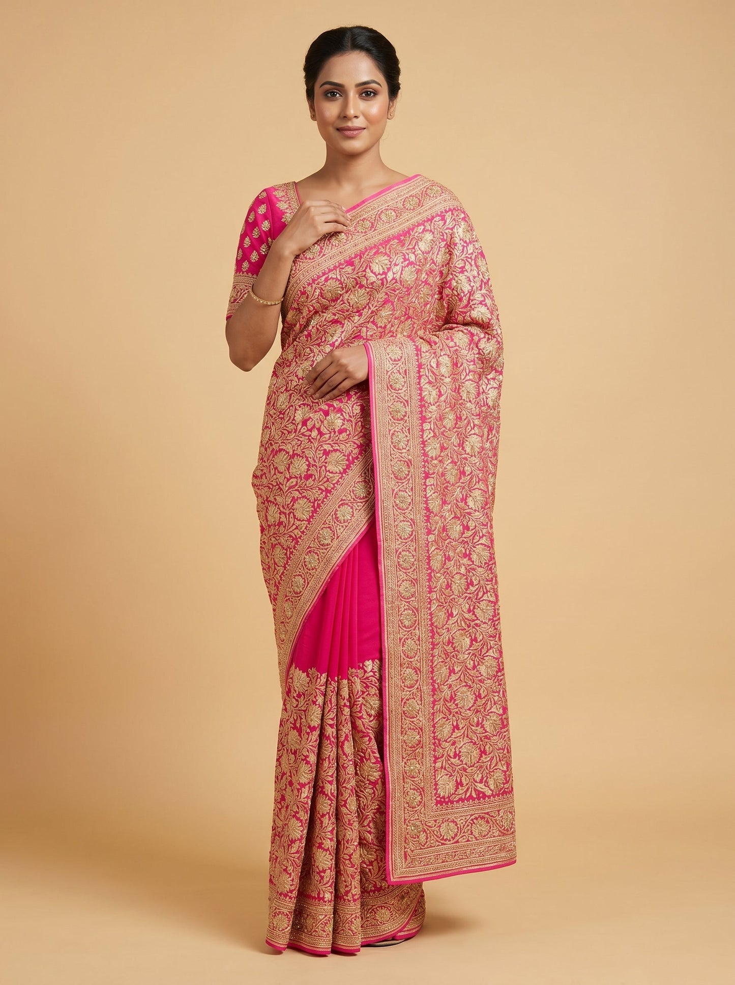 Pink Airy Flow Handloom Saree