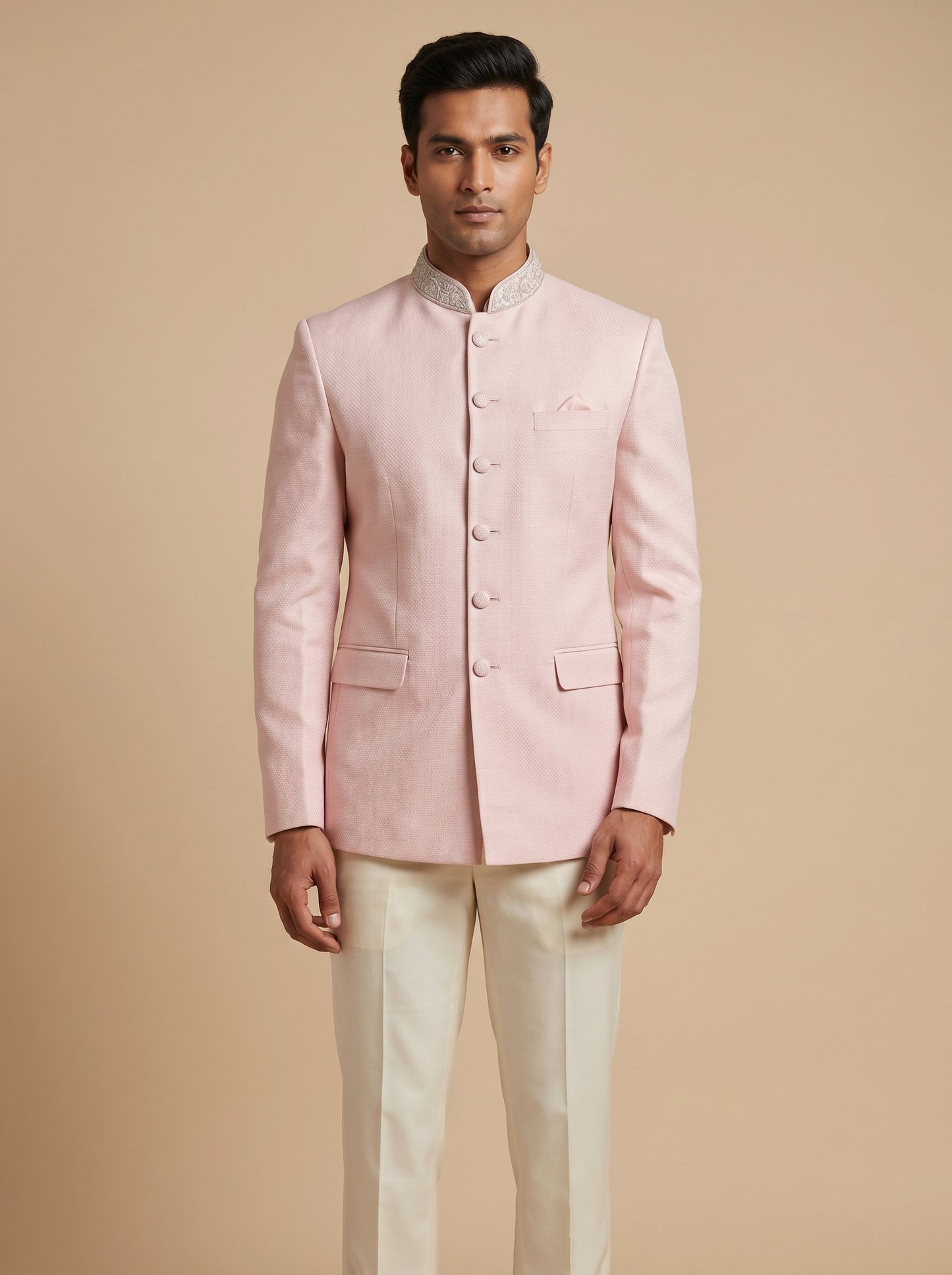 Pink Contemporary Jodhpuri Suit