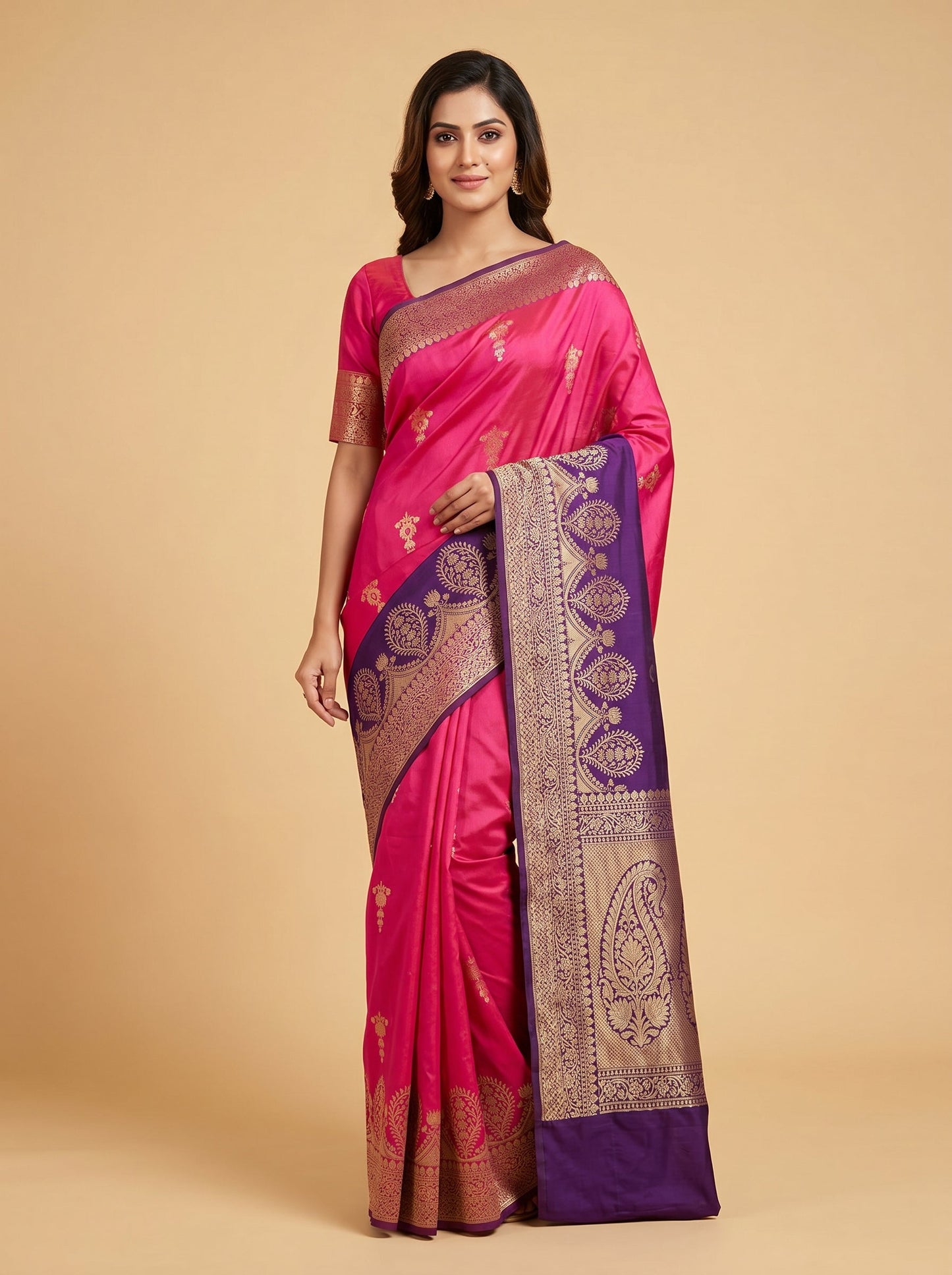 Pink Gentle Radiance Handloom Saree