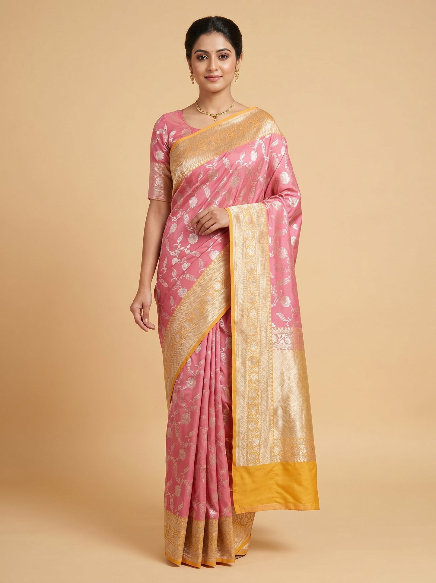 Pink Delicate Bloom Saree