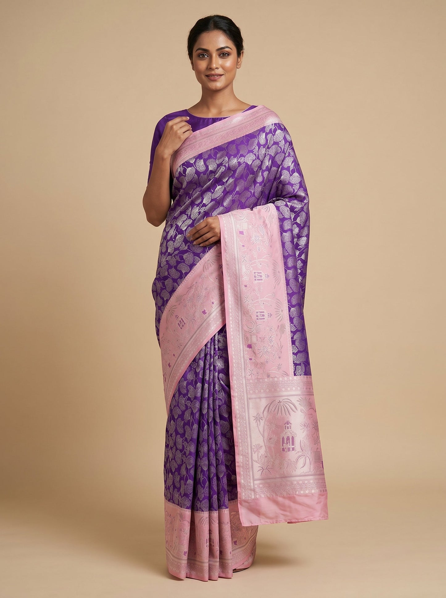 Pink Handloom Saree