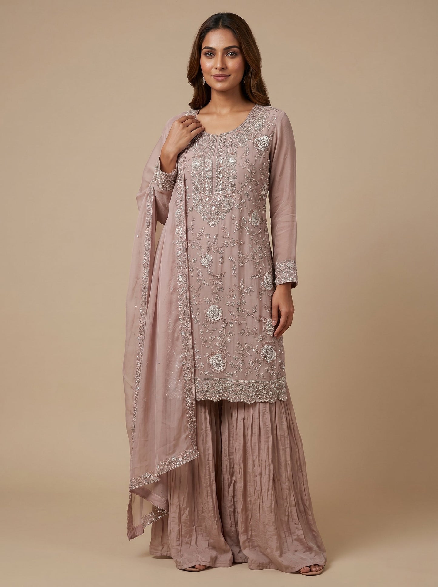 Pink Nectar Sharara Set