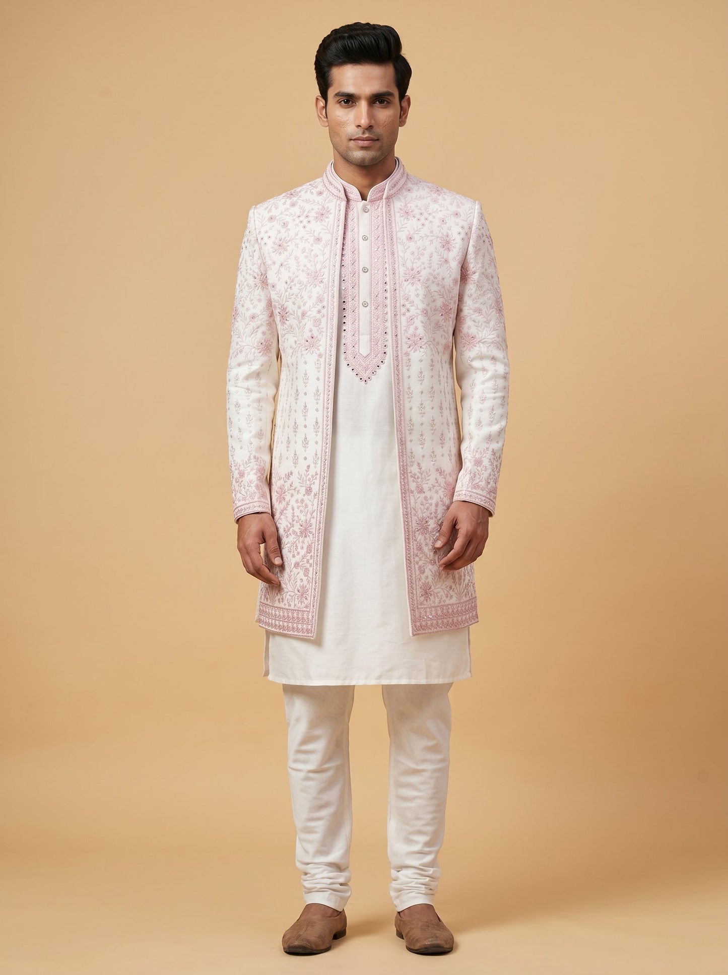 Pink Ornate Sherwani