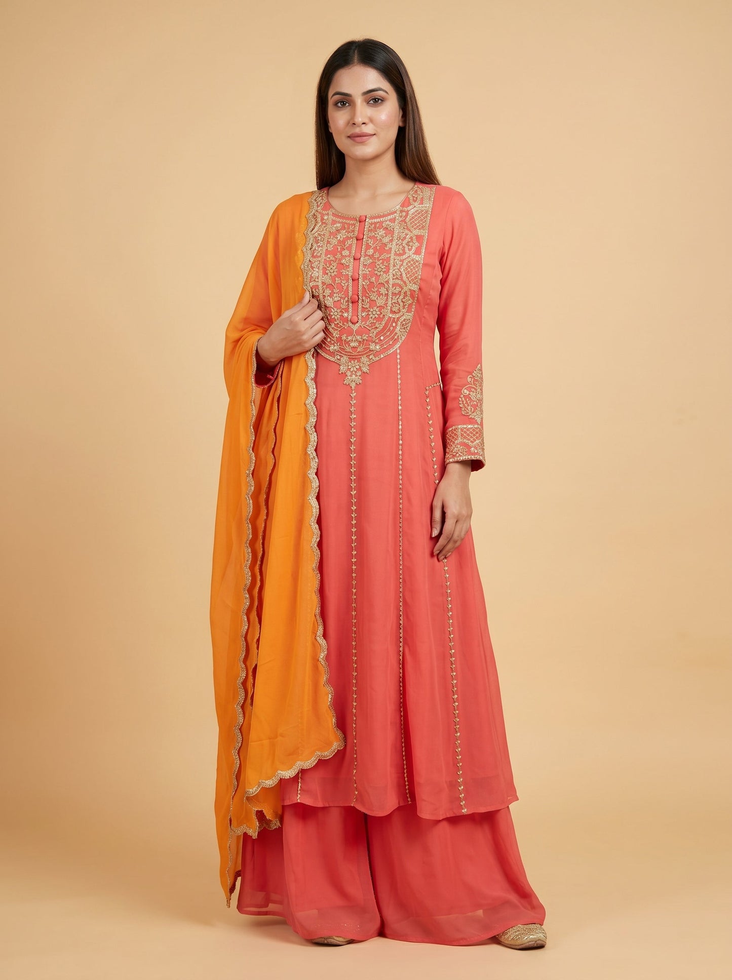 Pink Party Anarkali Suit