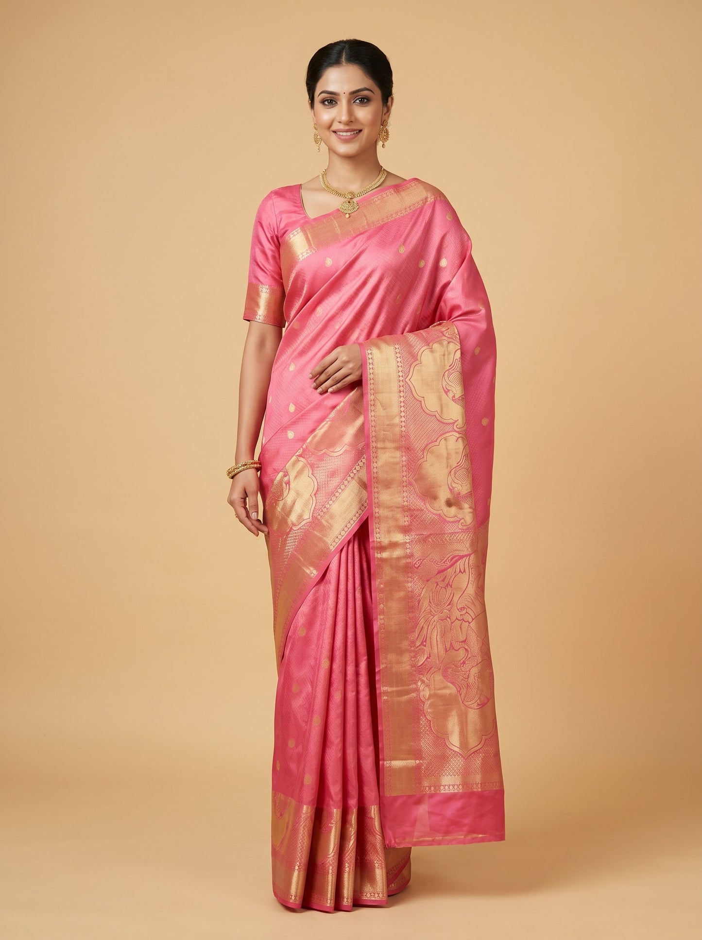 Pink Rosé Poise Handloom Saree