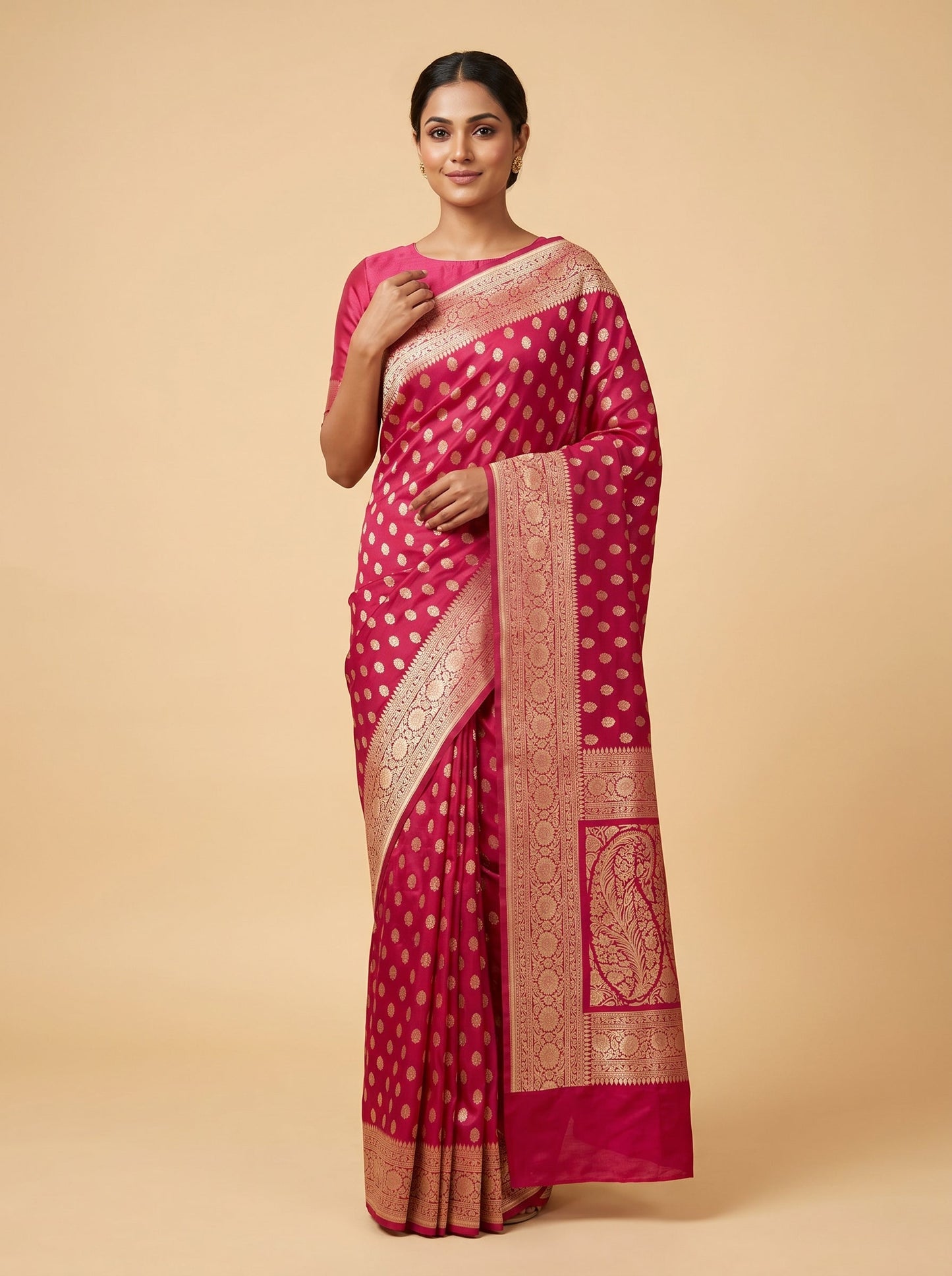 Pink Soft Aura Handloom Saree