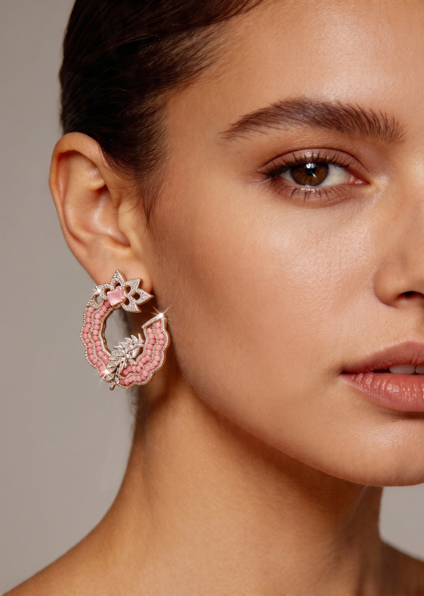 Pink Statement Earrings