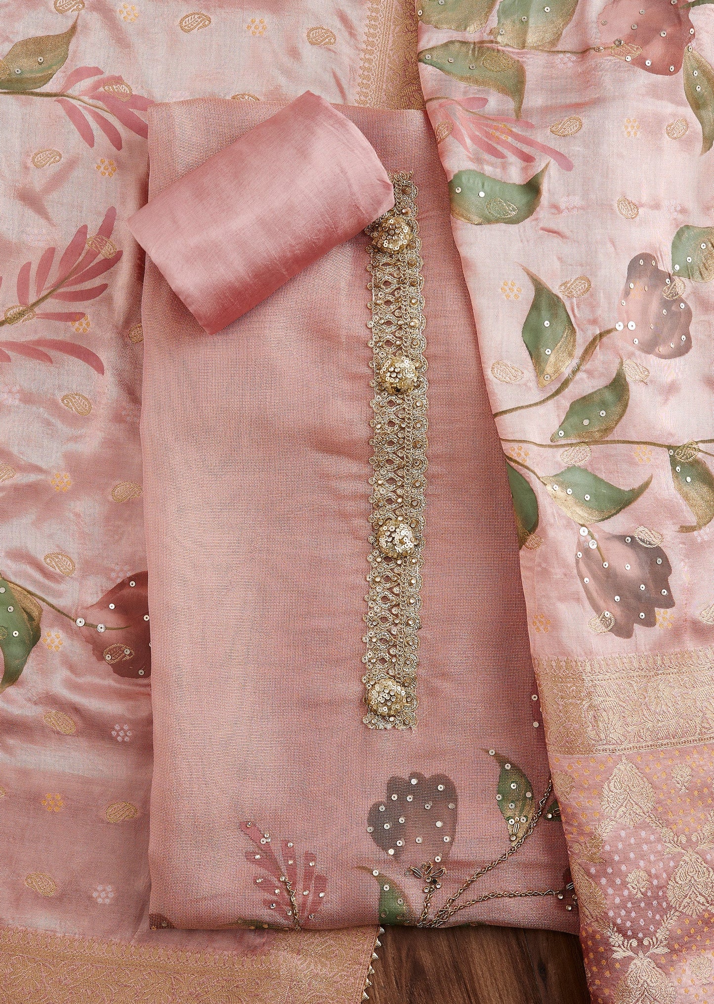 Pink Tissue Suit Set