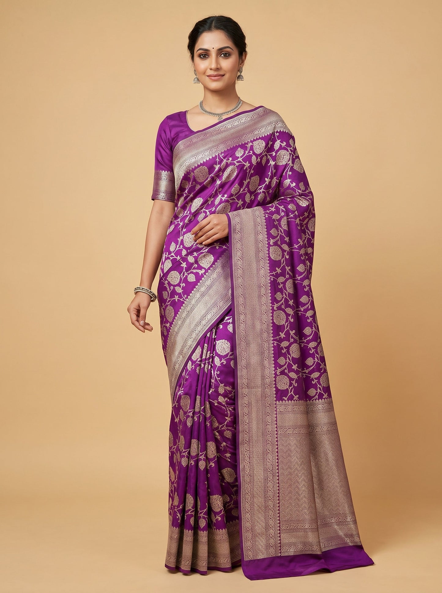 Plum Glow Handloom Saree