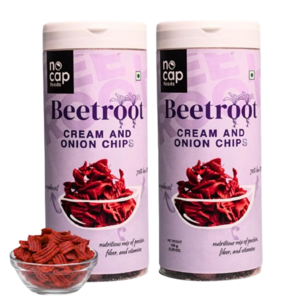 Nocap foods Zero Guilt Healthy Beetroot Chips - Cream&Onion