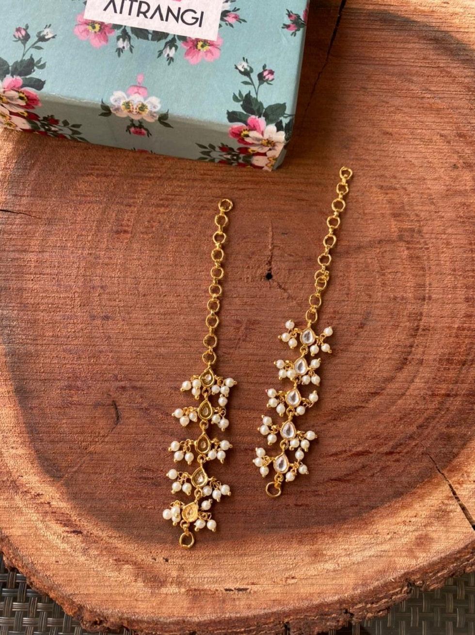 Polki Ear Chain
