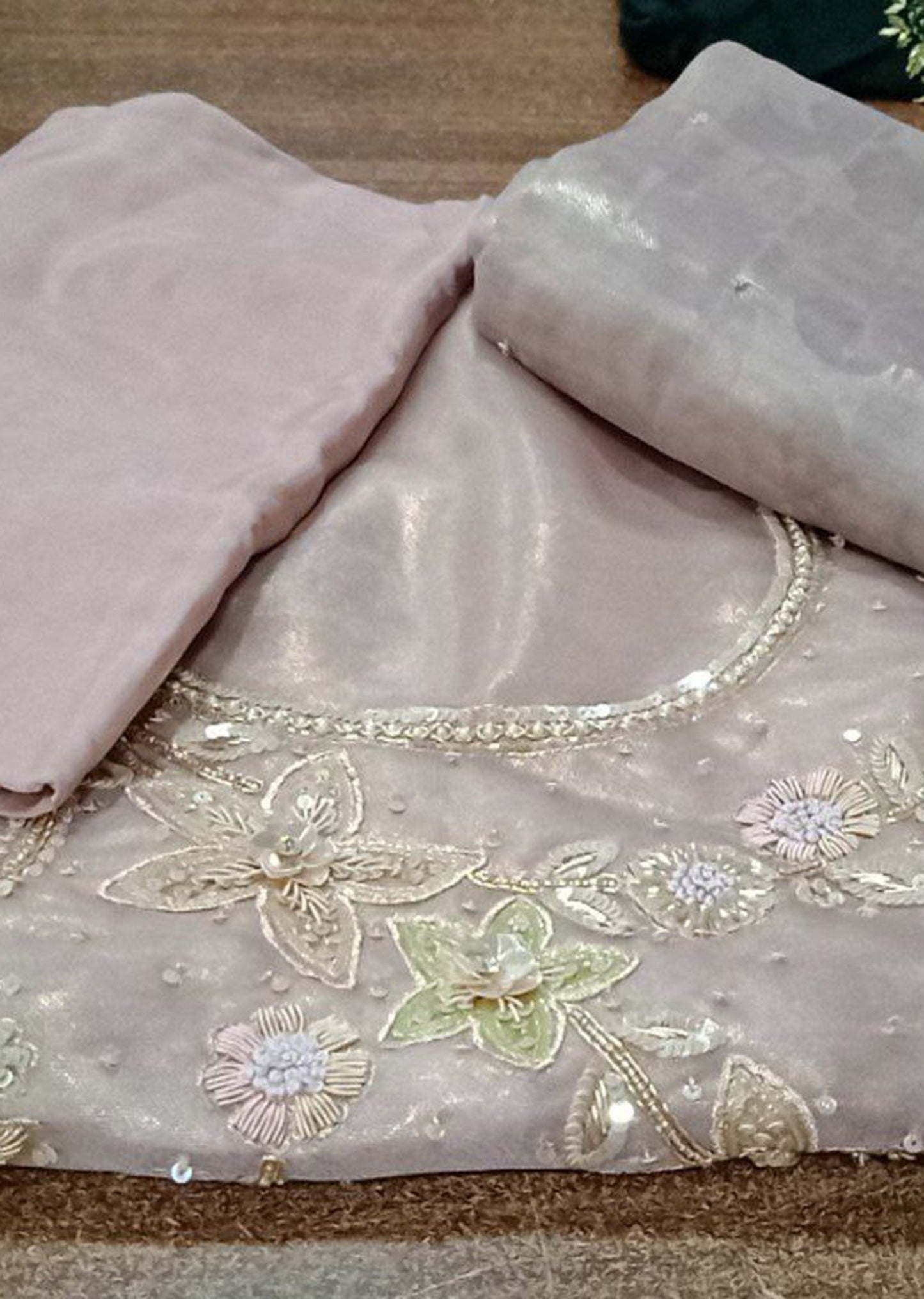 Powder Petal Dress Material