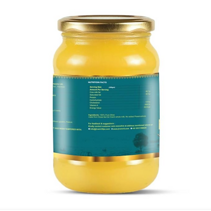 Jivamrit Organic A2 Cow Ghee Glass Bottle