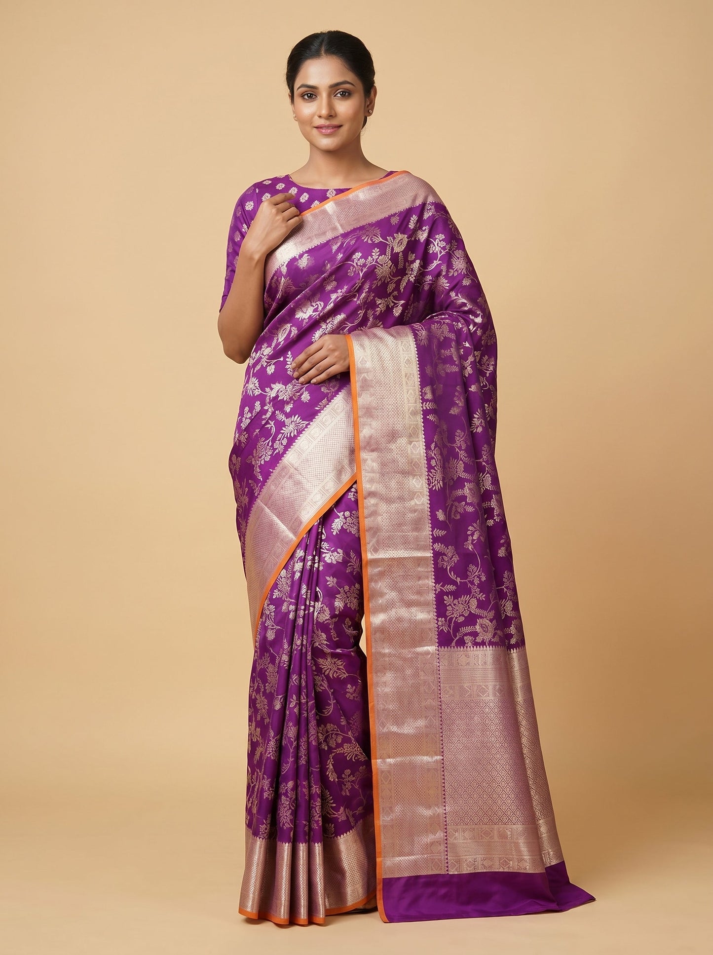 Purple Aura Handloom Saree