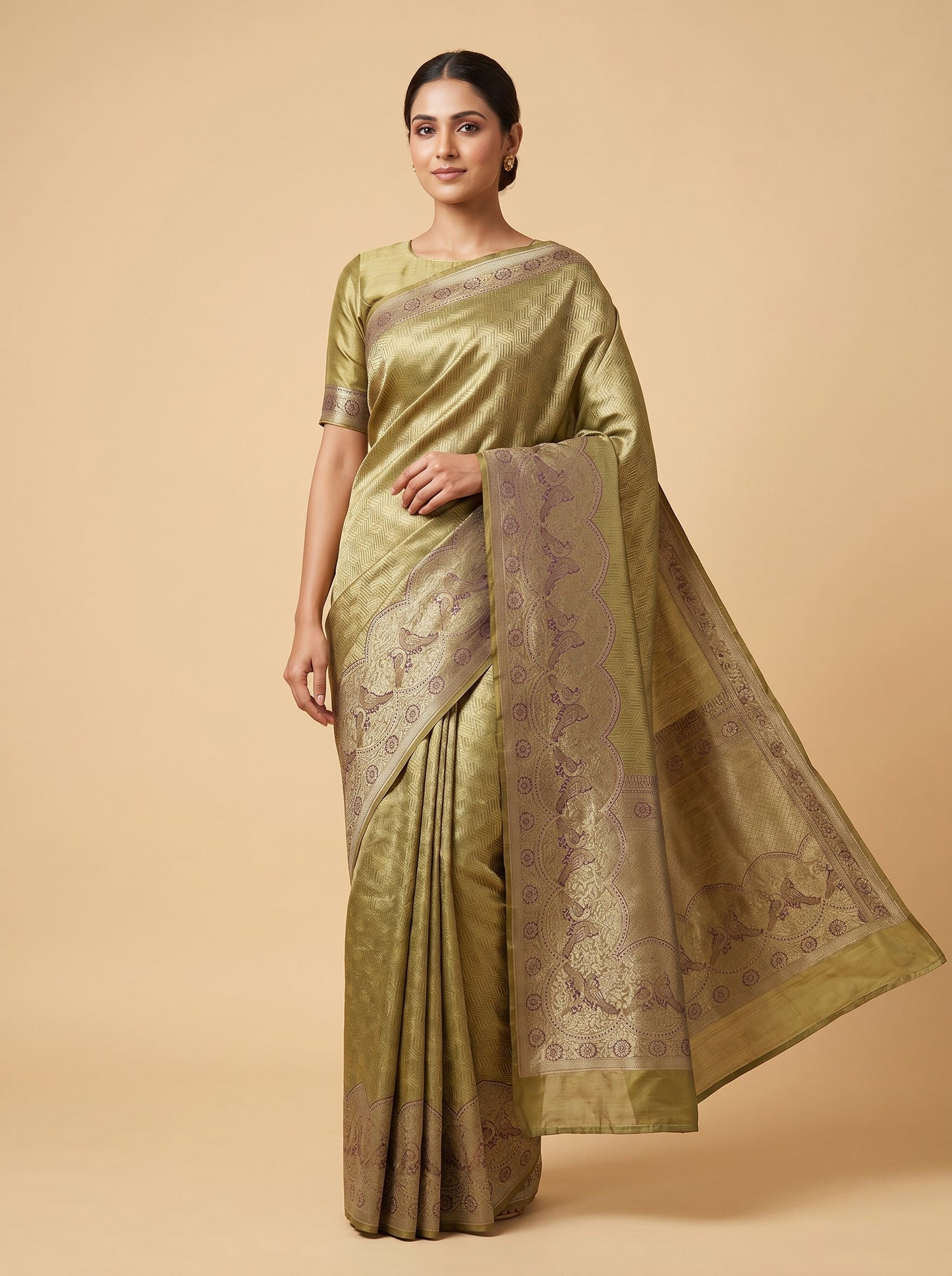 Purple Classic Drape Handloom Saree