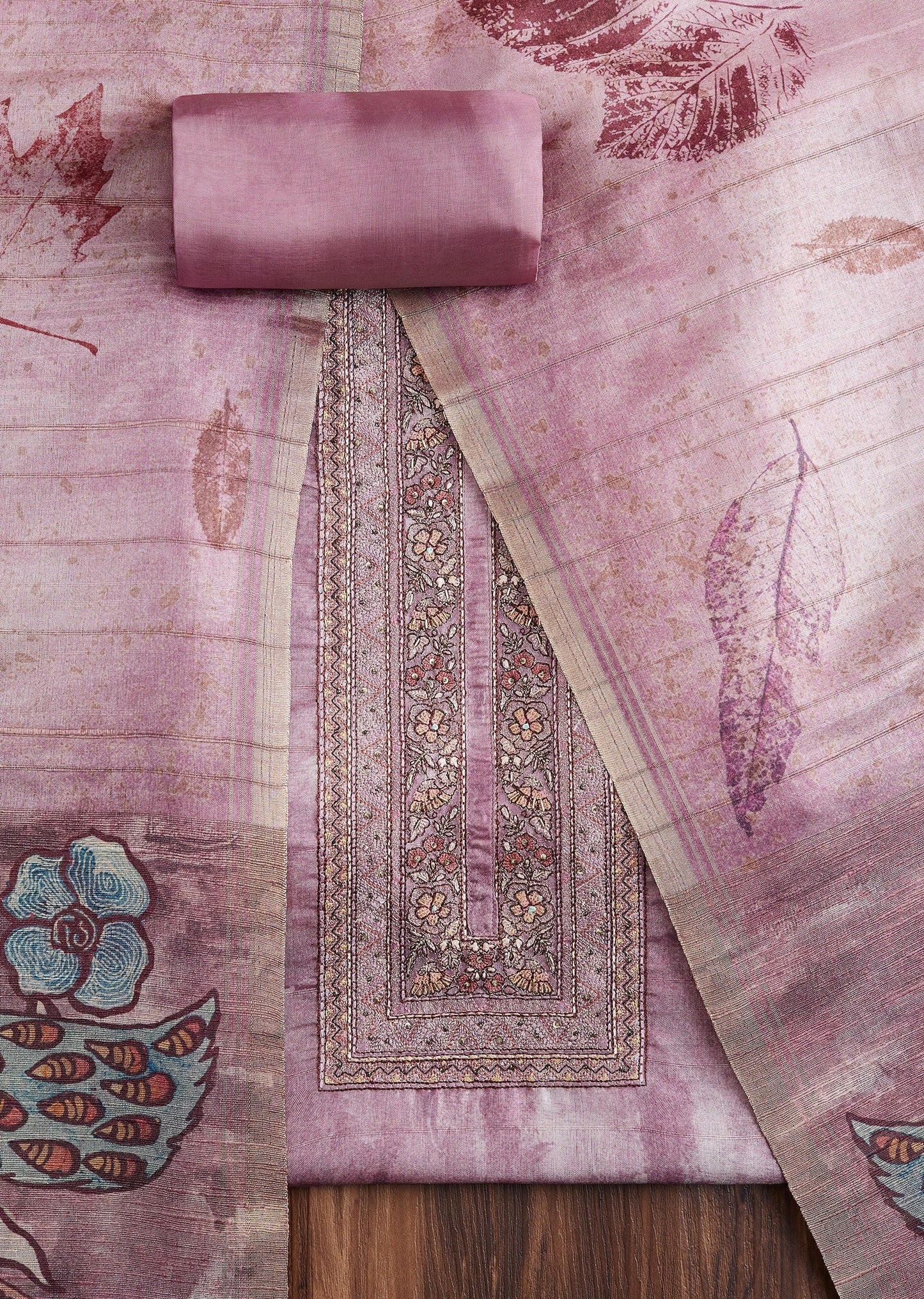 Purple Cotton Suit Set