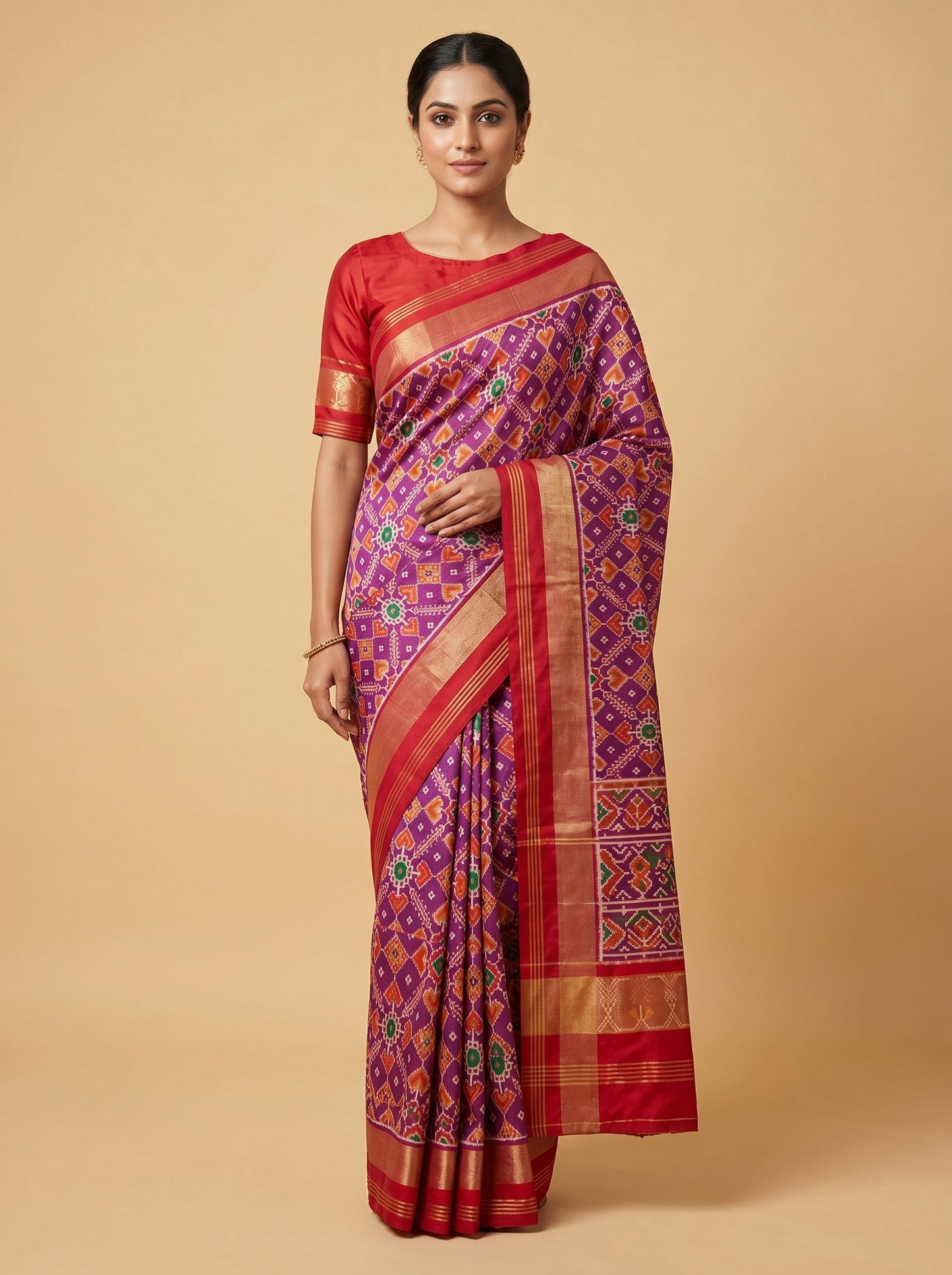 Purple Deep Loom Handloom Saree