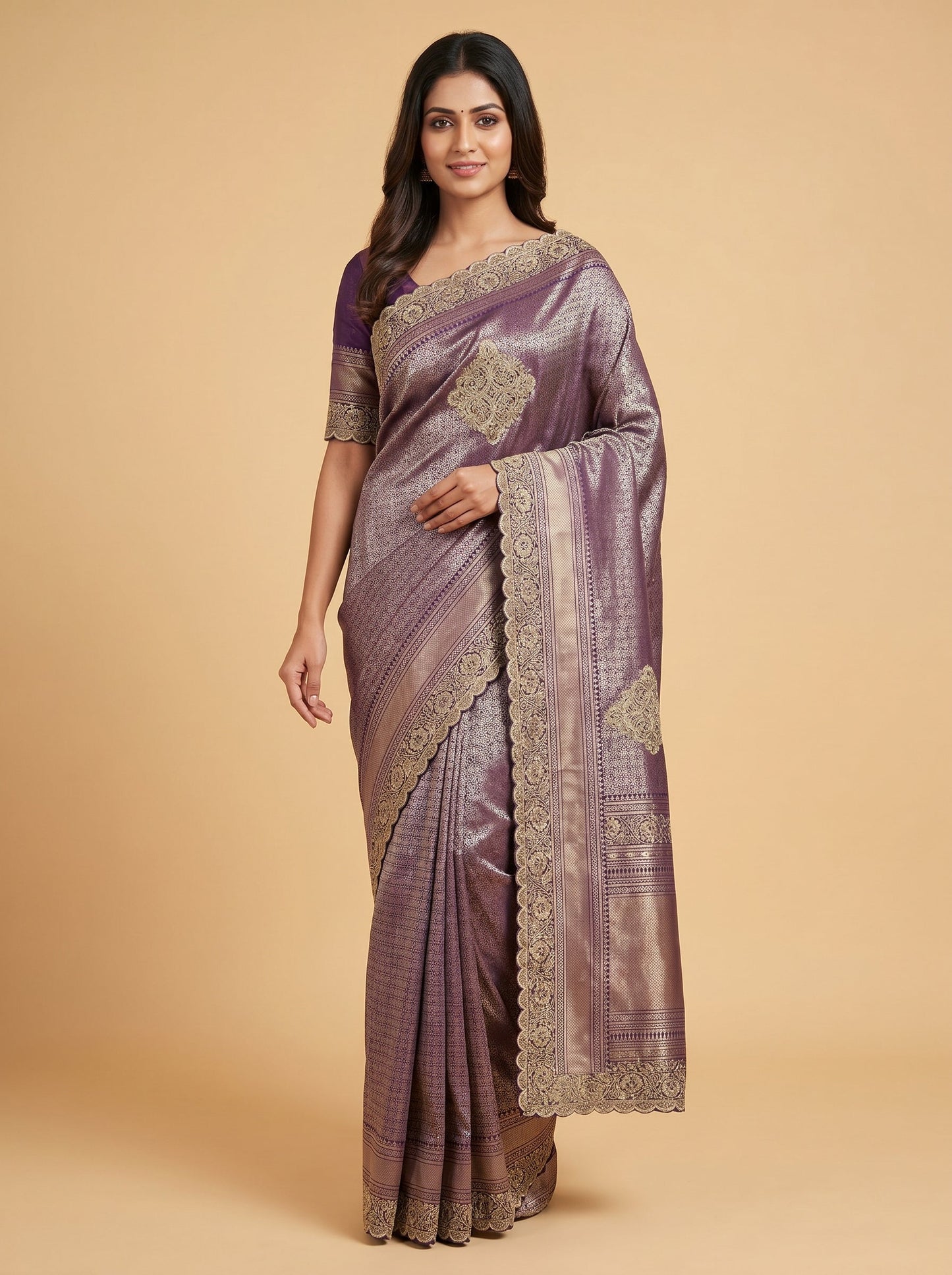 Purple Dream Embroidered Saree