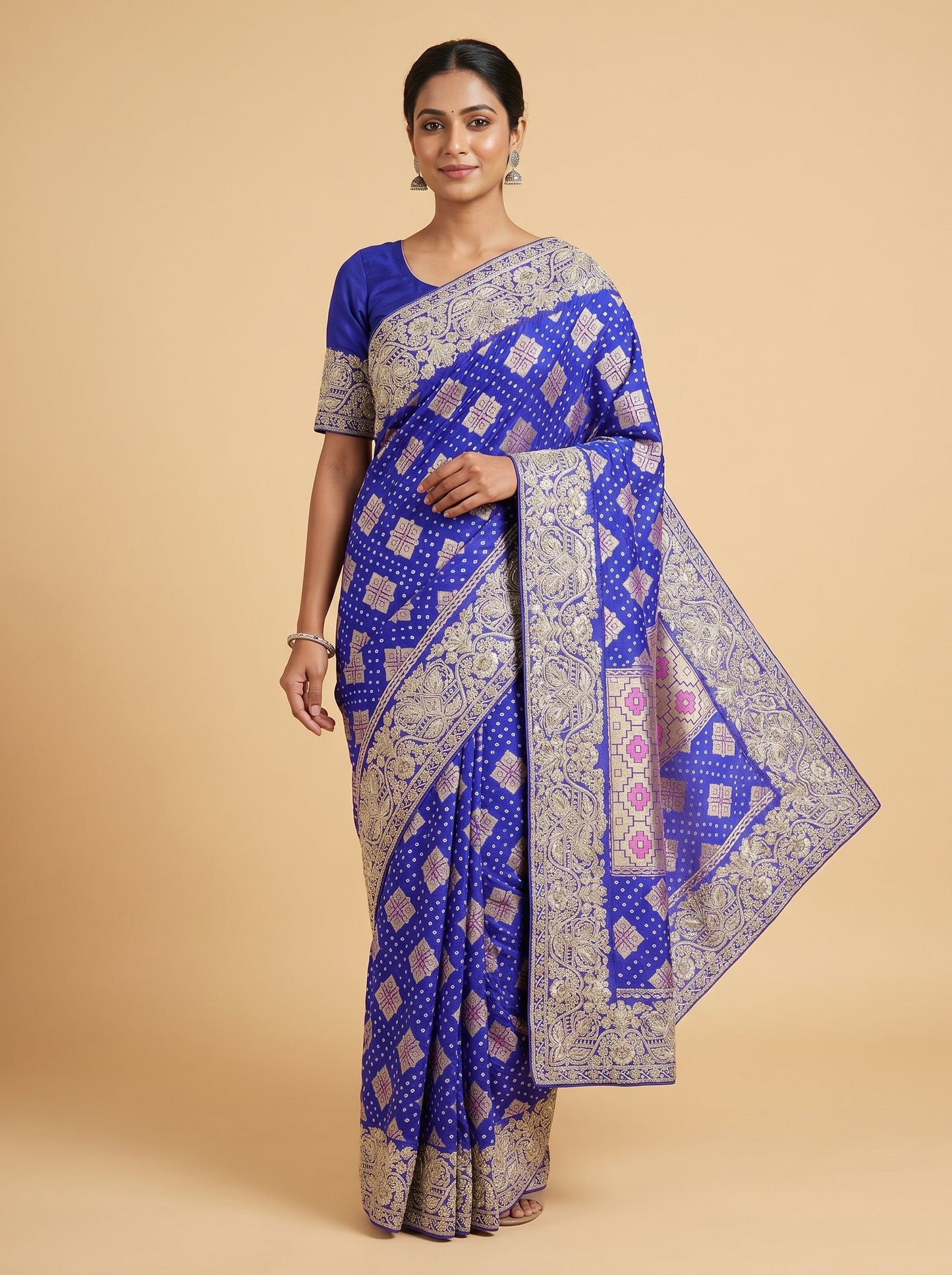 Purple Elegance Handloom Saree
