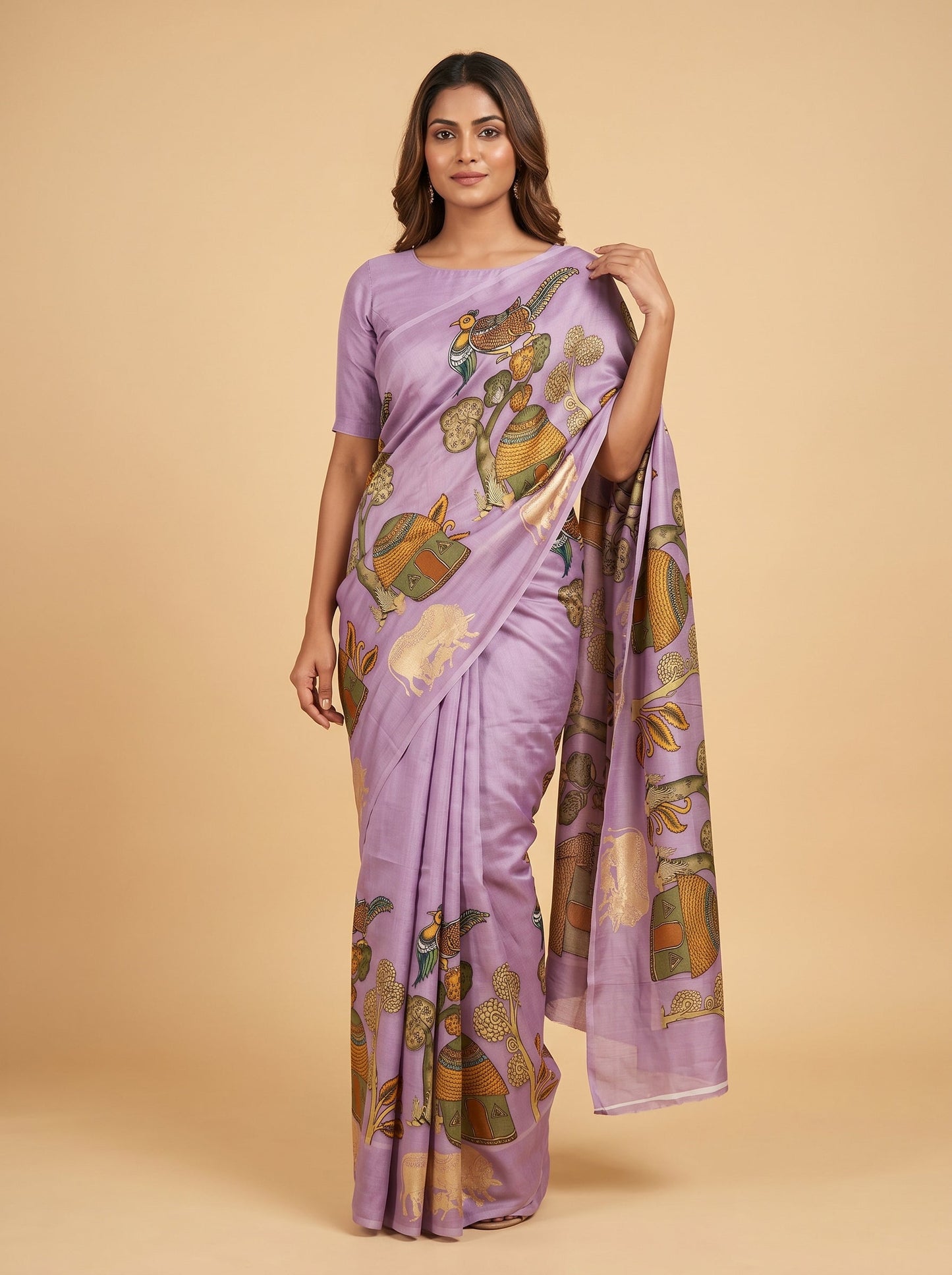 Purple Handloom Saree with Rich Weave