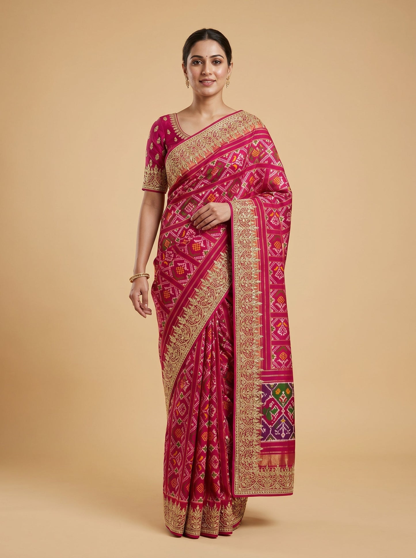 Purple Handloom Saree with Royal Hue