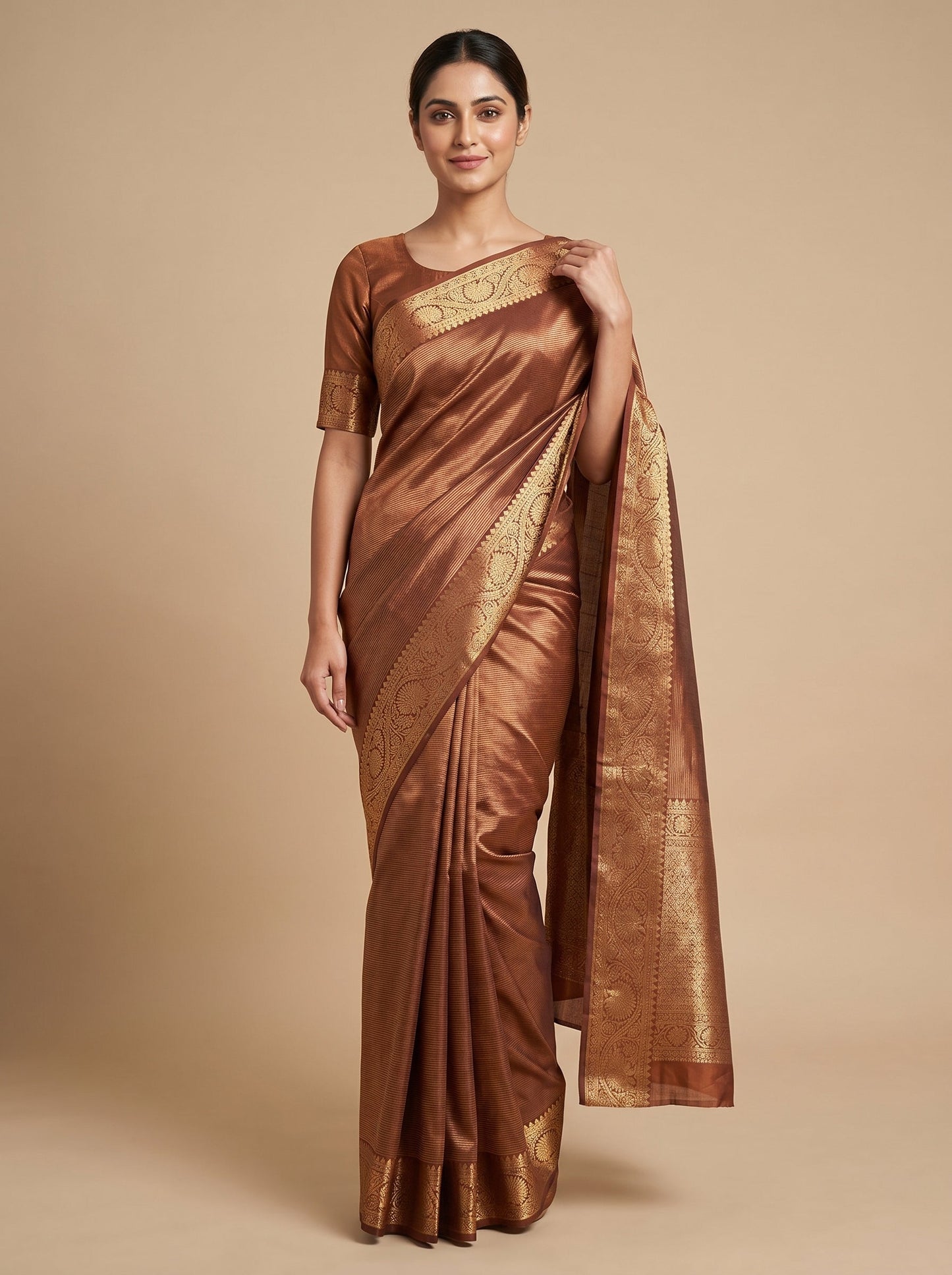 Purple Luxe Finish Handloom Saree