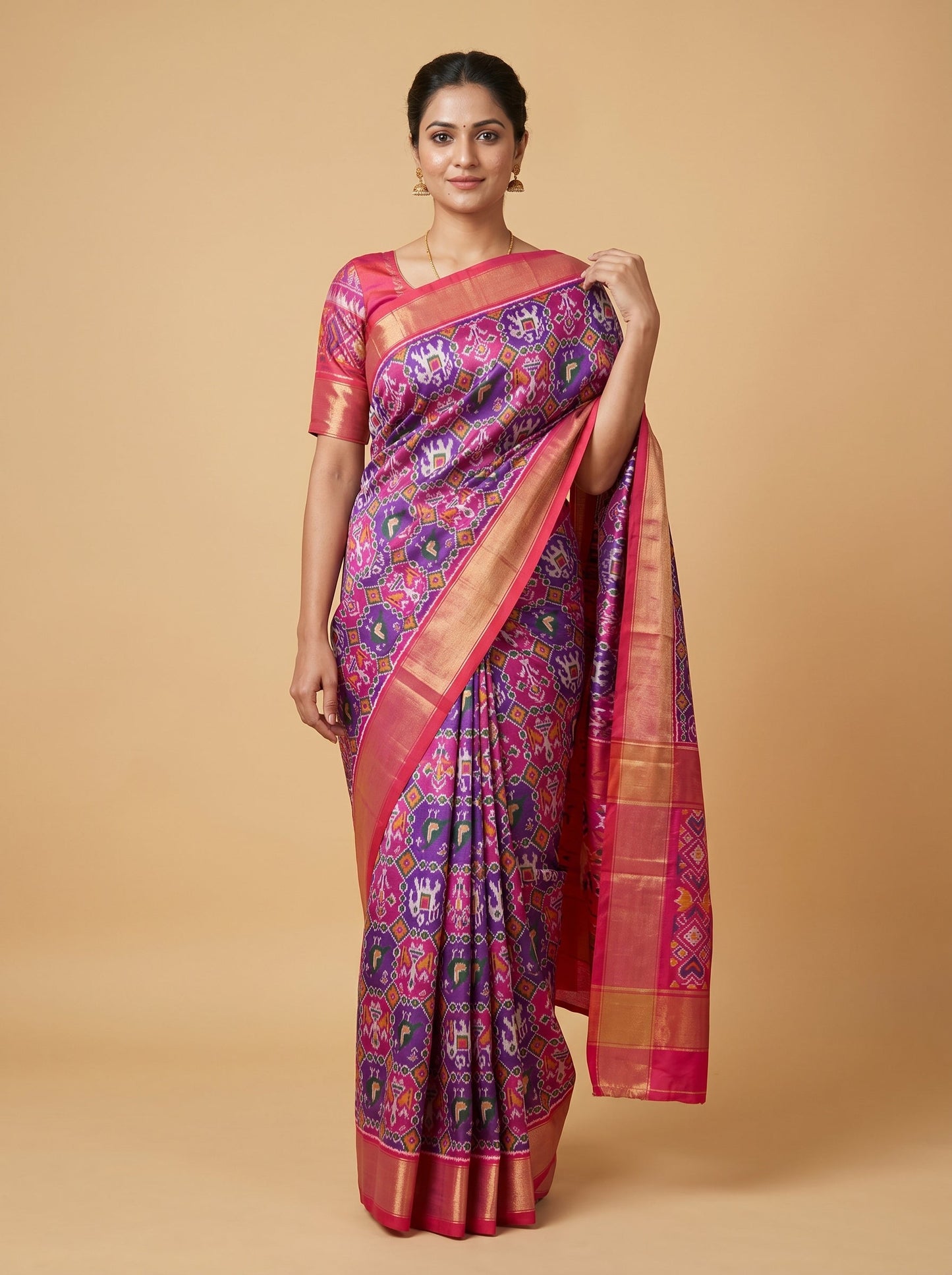 Purple Royal Tone Handloom Saree