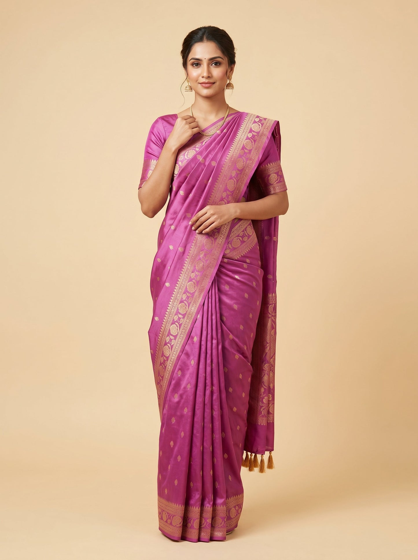 Purple Regal Charm Embroidered Saree
