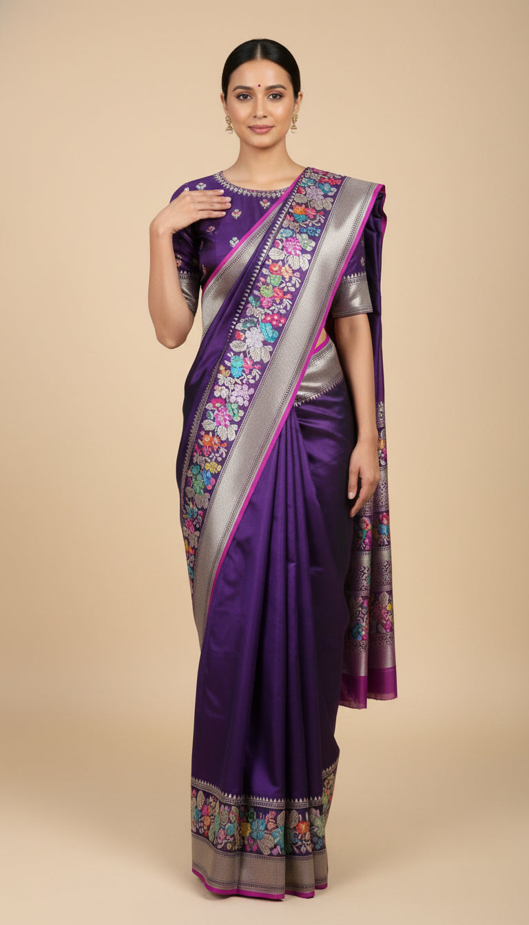 Purple Noble Handloom Saree
