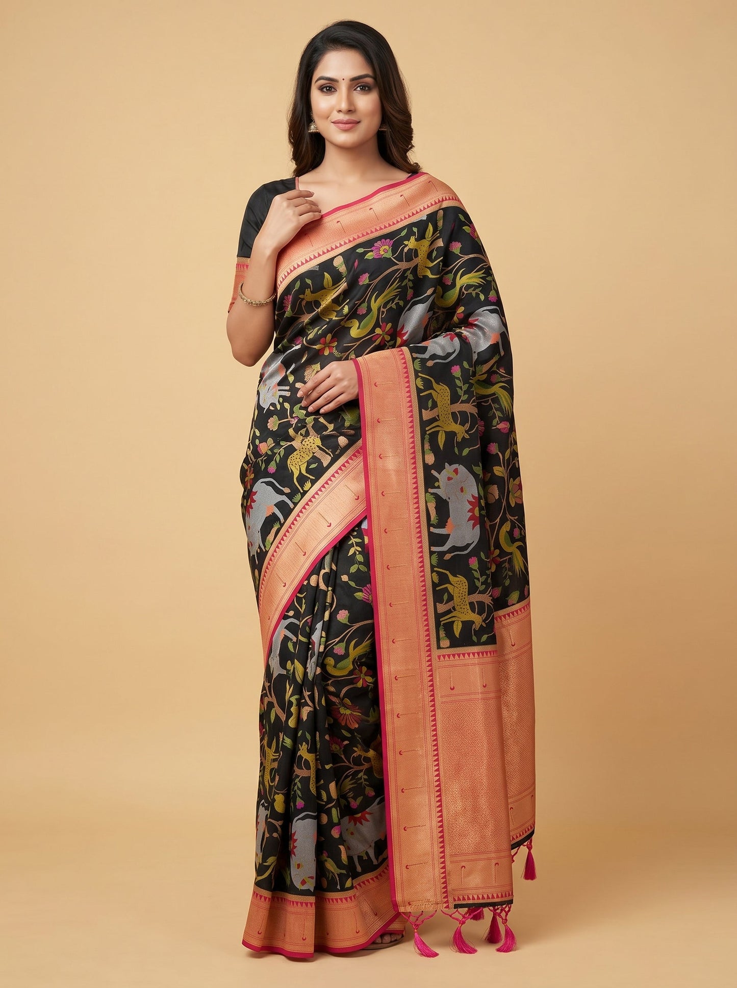 Purple Royal Essence Handloom Saree