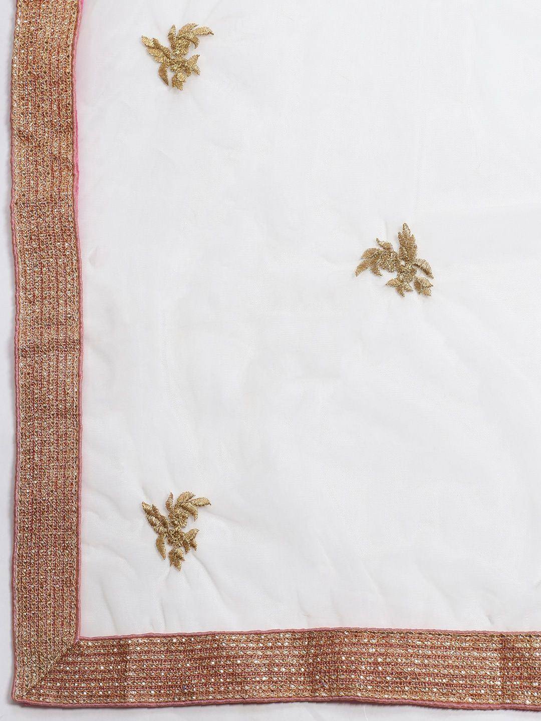 Tulsi Art Purple & Peach-Coloured Semi-Stitched Myntra Lehenga With Unstitched Choli