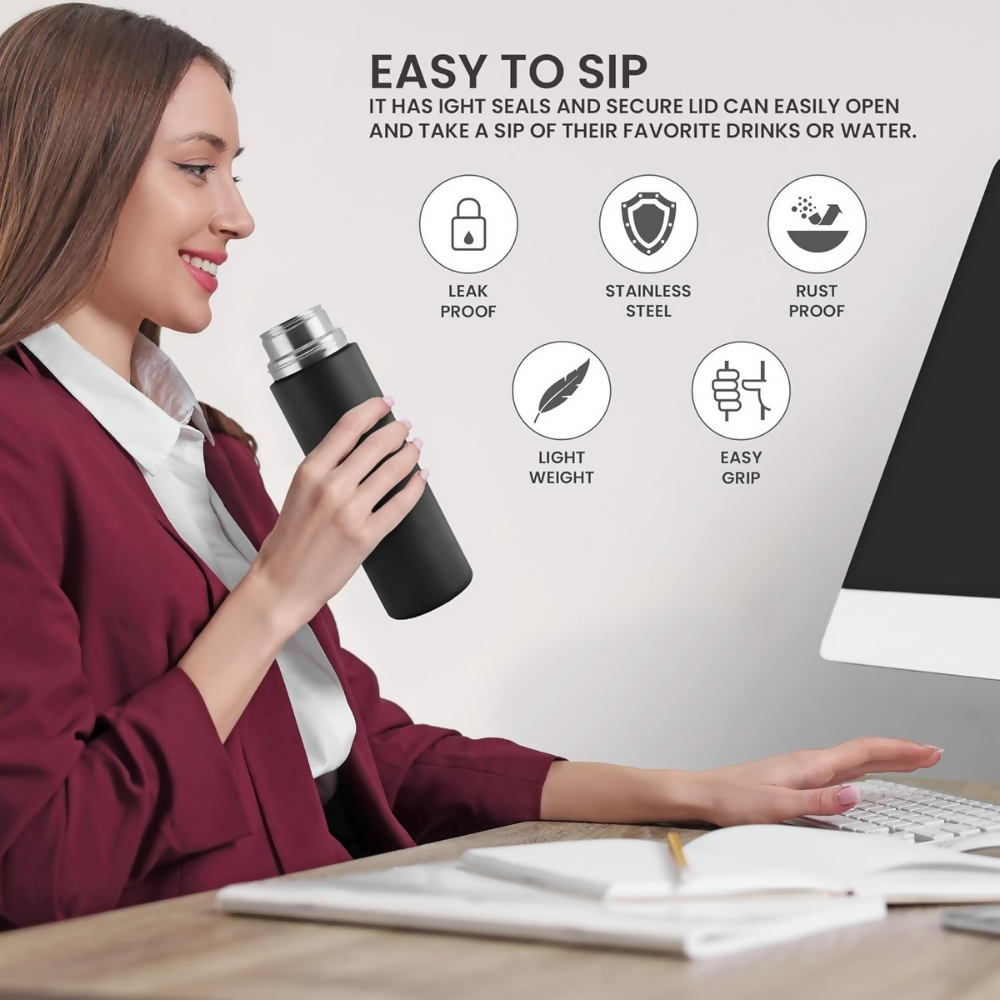 Milton Glide 1000 Stainless Steel Water Bottle - Black